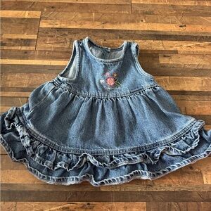 Vintage denim Oshkosh ruffle dress